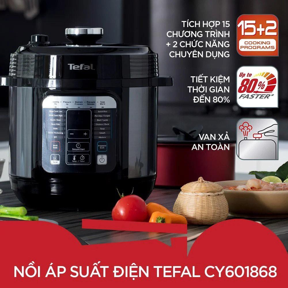 Nồi áp suất điện Tefal CY601868 - 6L 1000W - Hàng chính hãng