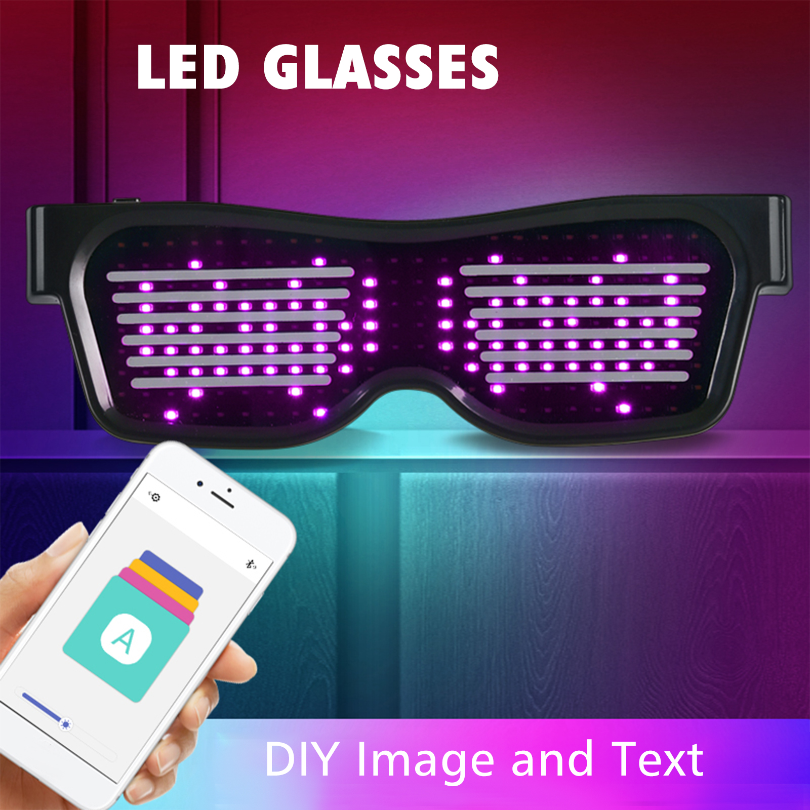 Kính BT LED có thể tùy chỉnh màu lý tưởng để tạo ra một tâm trạng lãng mạn hoặc vui vẻ