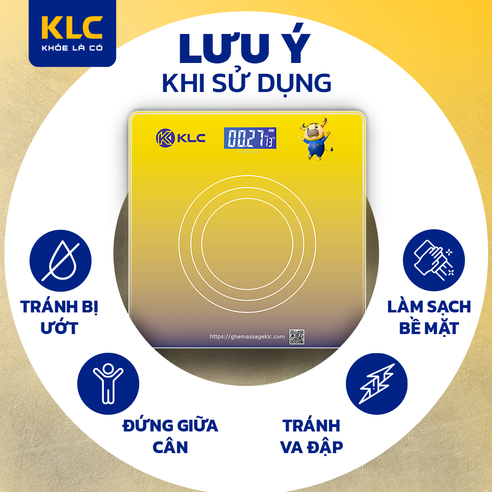 Cân điện tử thông minh KLC DS001 theo dõi tỷ lệ mỡ, chỉ số BMI, khối lượng xương nhanh chóng