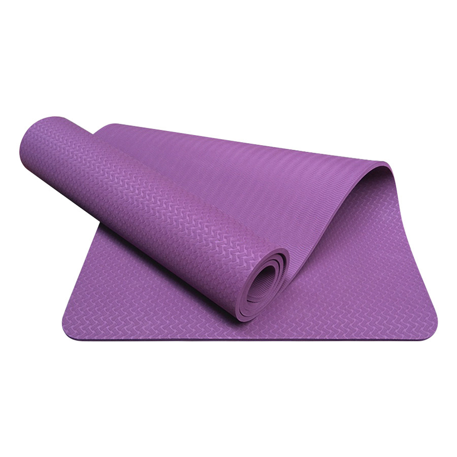 Thảm Tập Yoga Eco Friendly TPE Tặng Kèm Túi Đựng Thảm - Tím (8mm)