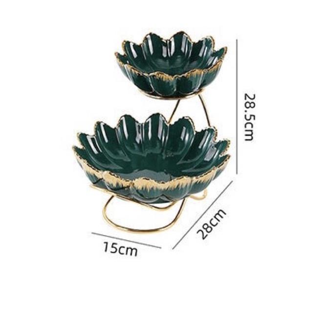 Khay sứ phong cách Bắc Âu khung kim loại hàng Cao Cấp