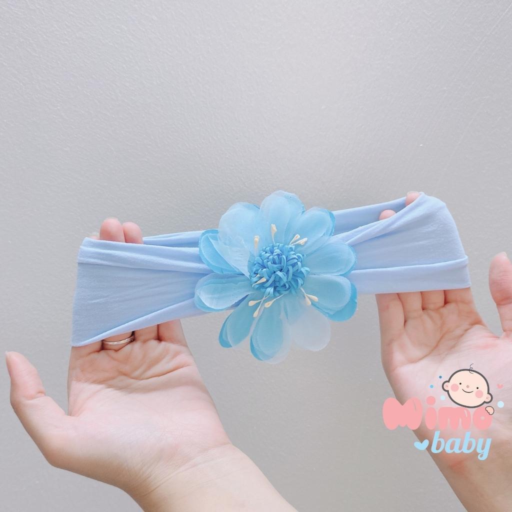 Set 2 băng đô nơ+hoa voan chất liệu thun co dãn xinh xắn cho bé BD56 Mimo Baby