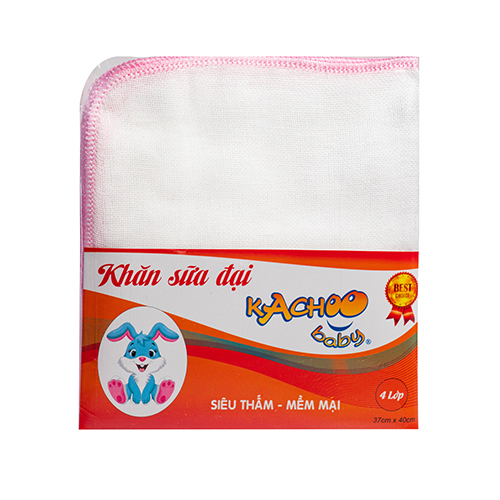 Khăn sữa 4 lớp đại KACHOOBABY - 5 cái mềm mại, thấm hút tốt, dùng để tắm bé, quàng cổ, lau mặt, thấm sữa