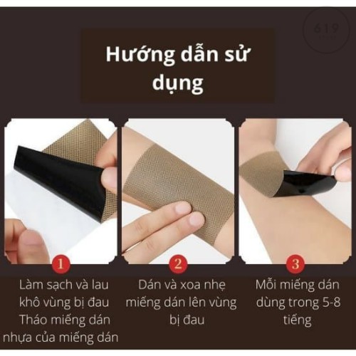 Túi 20 miếng dán thảo dược cao ngải cứu.Giảm đau cổ vai gáy, đau lưng ,đau khớp gối, đau xương khơp