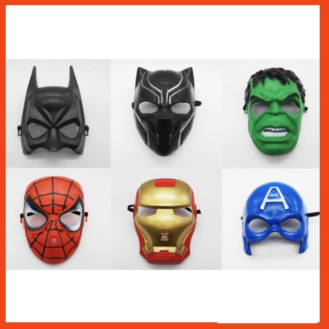 Mặt Nạ các Siêu Anh Hùng Avenger Halloween-Biệt đội siêu anh hùng cho bé-Mặt nạ siêu nhân-Nhện-Batman-Đội trưởng Mỹ