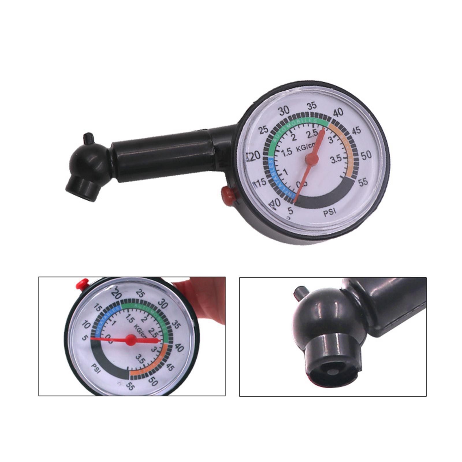 Air Pressure Gauge 0-55 PSI Precision Tire Gauge for Motorcycle Car SUV
