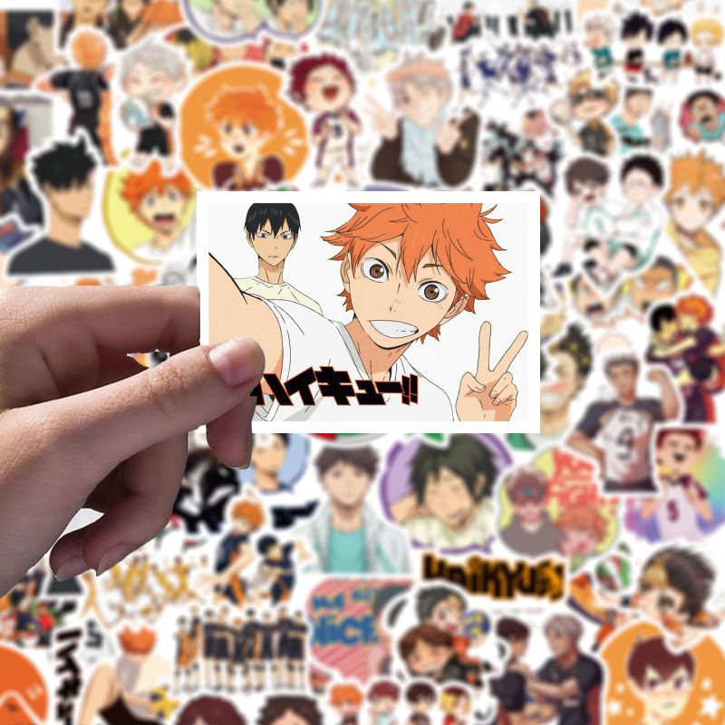 Set 30 Sticker Haikyuu ảnh decal hình dán ép lụa