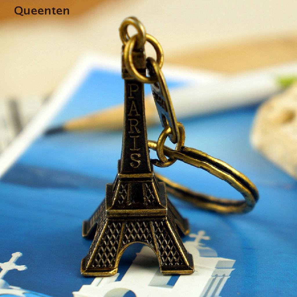 Queenten Paris Retro Mini Eiffel Tower Model Cute Keychain Keyfob Eiffel Tower Figurines Eiffel Tower Keychain, QT