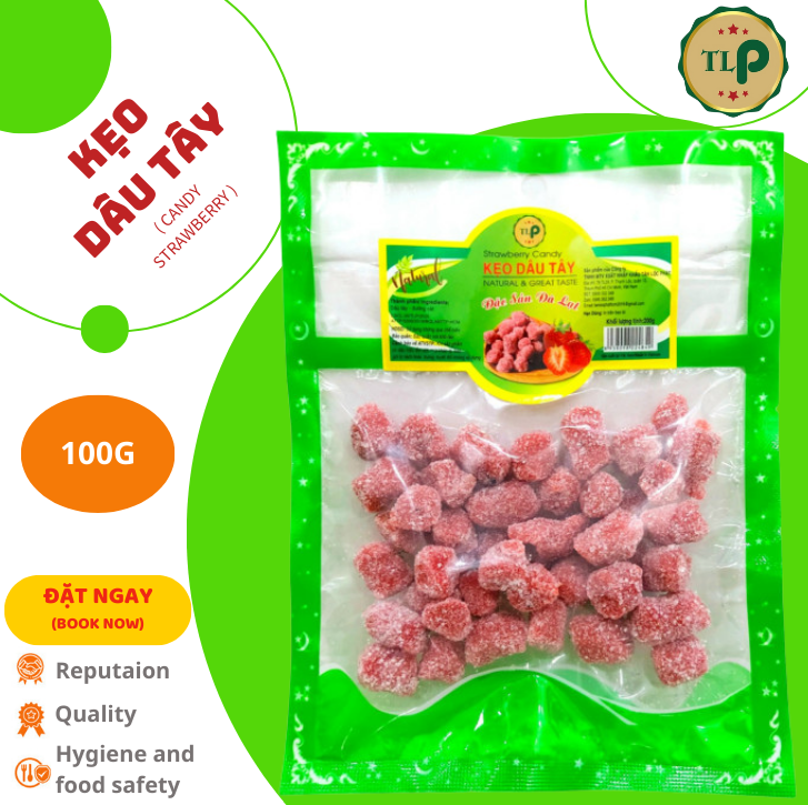 KẸO DÂU TÂY TÂN LỘC PHÁT - BỊCH 100G