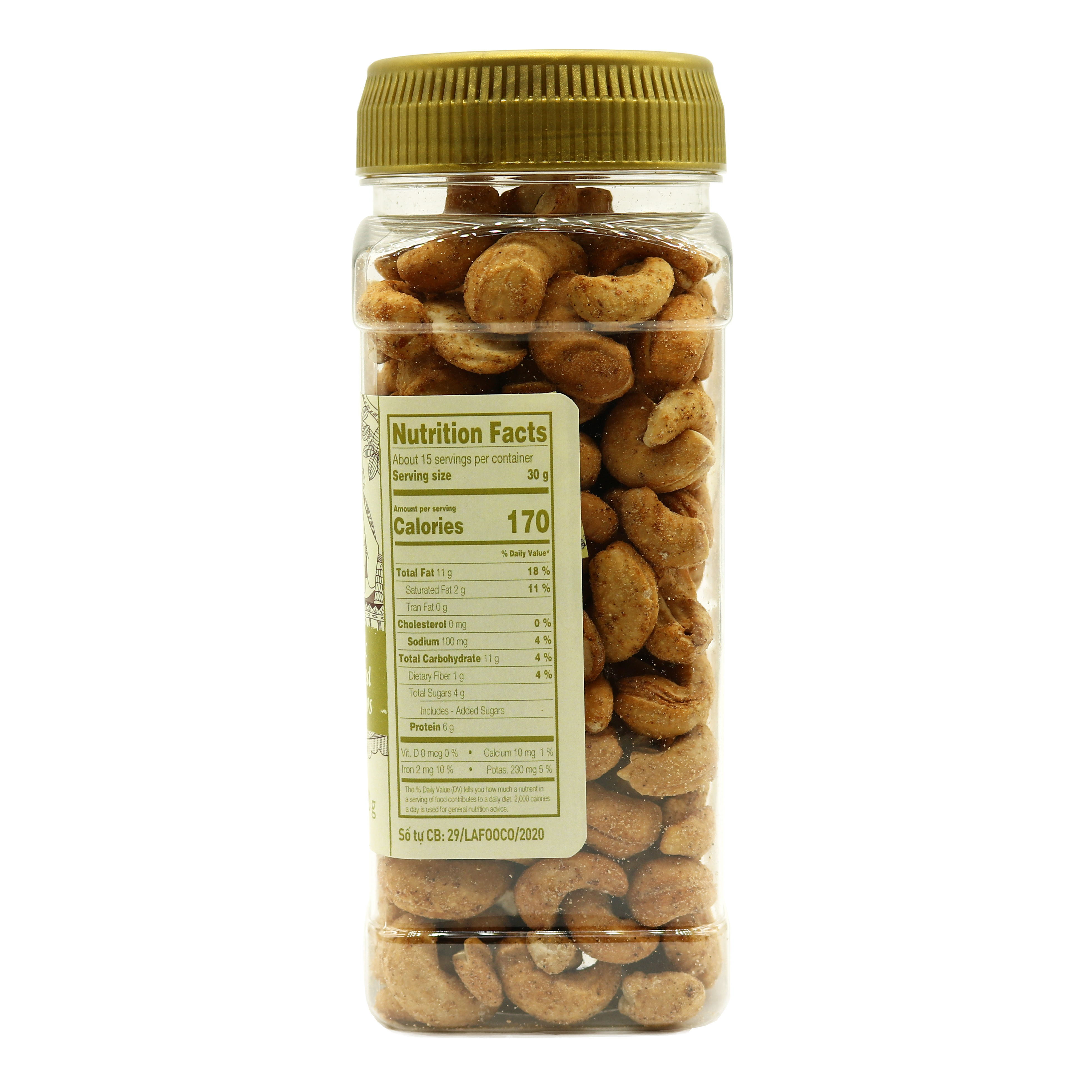 Hạt Điều Vị Tỏi 270g/ hủ - Garlic Cashews