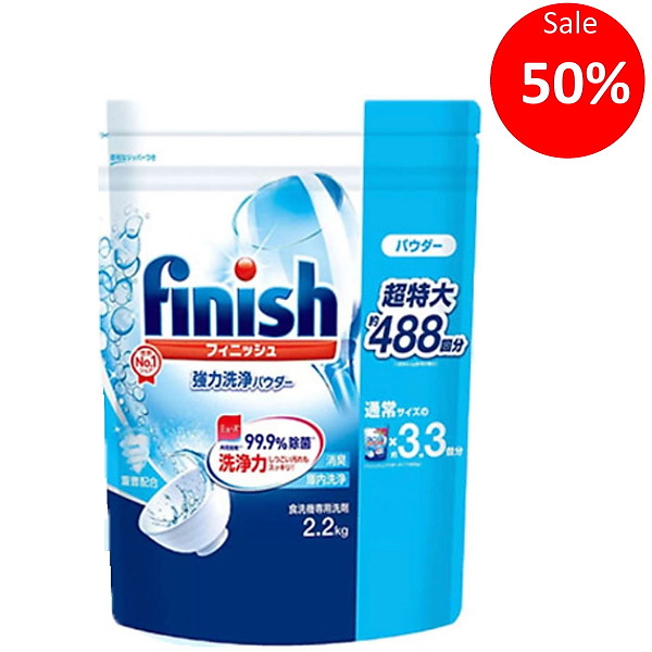 BỘT RỬA CHÉN BÁT FINISH CHUYÊN DÙNG CHO MÁY RỬA BÁT TÚI 2.2 KG