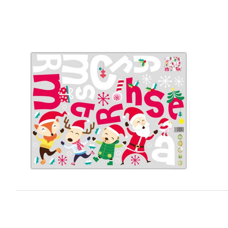 Decal trang trí noel CHỮ MERRY CHRISMAST vui nhộn