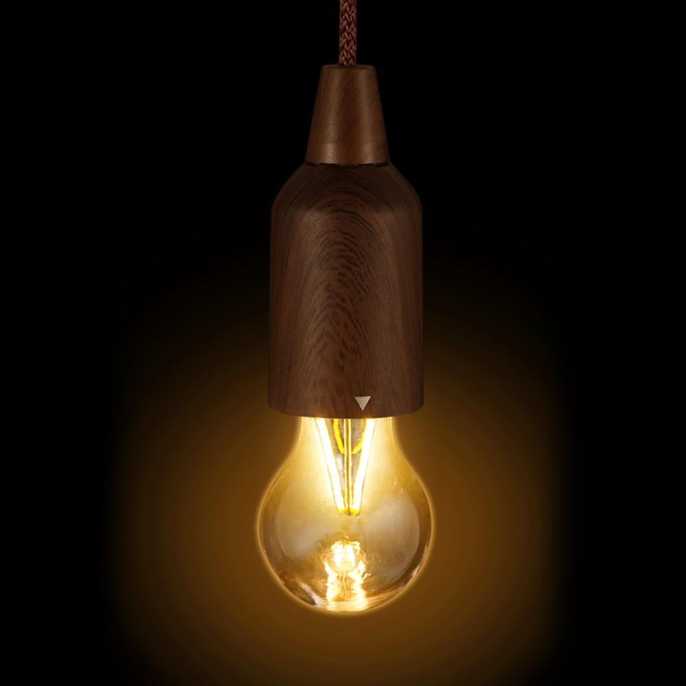 Portable Camping Light Retro LED Pull Cord Lamp Bulb Campsite Decorative Light Tent Pendant Light Waterproof for Outdoor Camping Hiking Fishing Garden Party