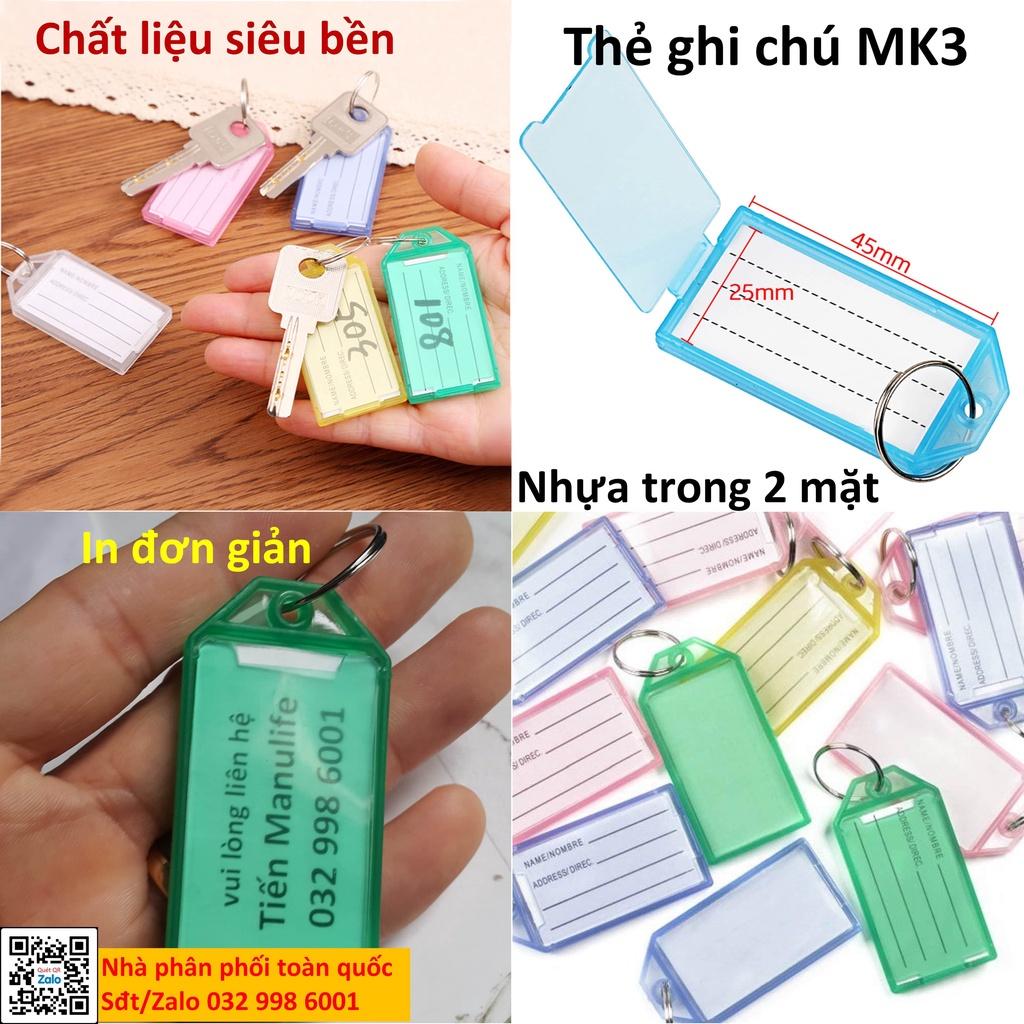 Combo 100 Móc khóa name tag Thẻ ghi nhớ chìa khóa tag name viết tên đánh dấu key tag Thẻ chìa khóa Móc chìa khóa ddcg