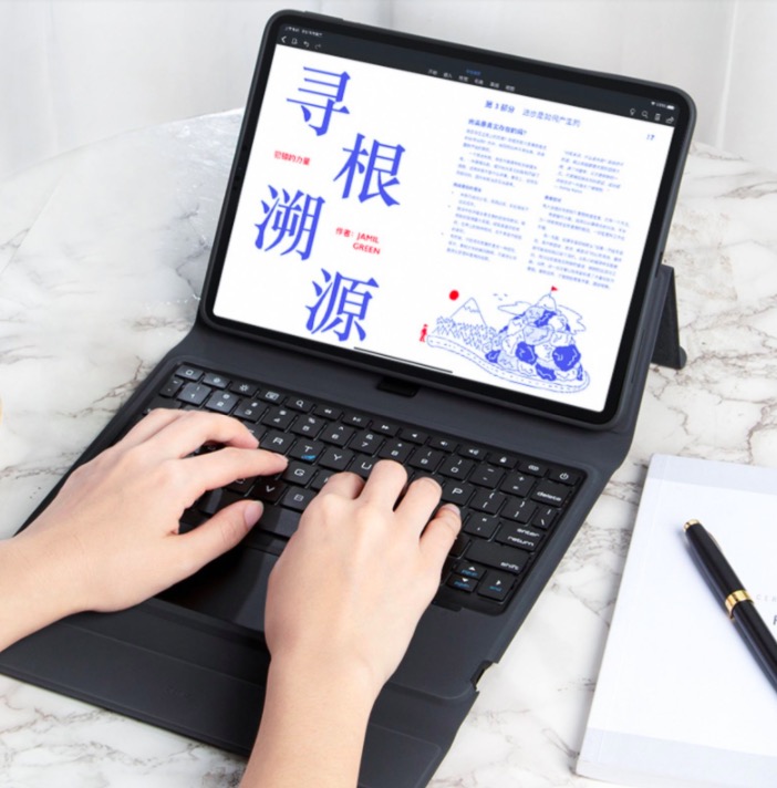 Bao da iPad Pro 11 inch 2020 kèm bàn phím bluetooth có bàn di chuột Magic Keyboard TouchPad chính hãng Wiwu