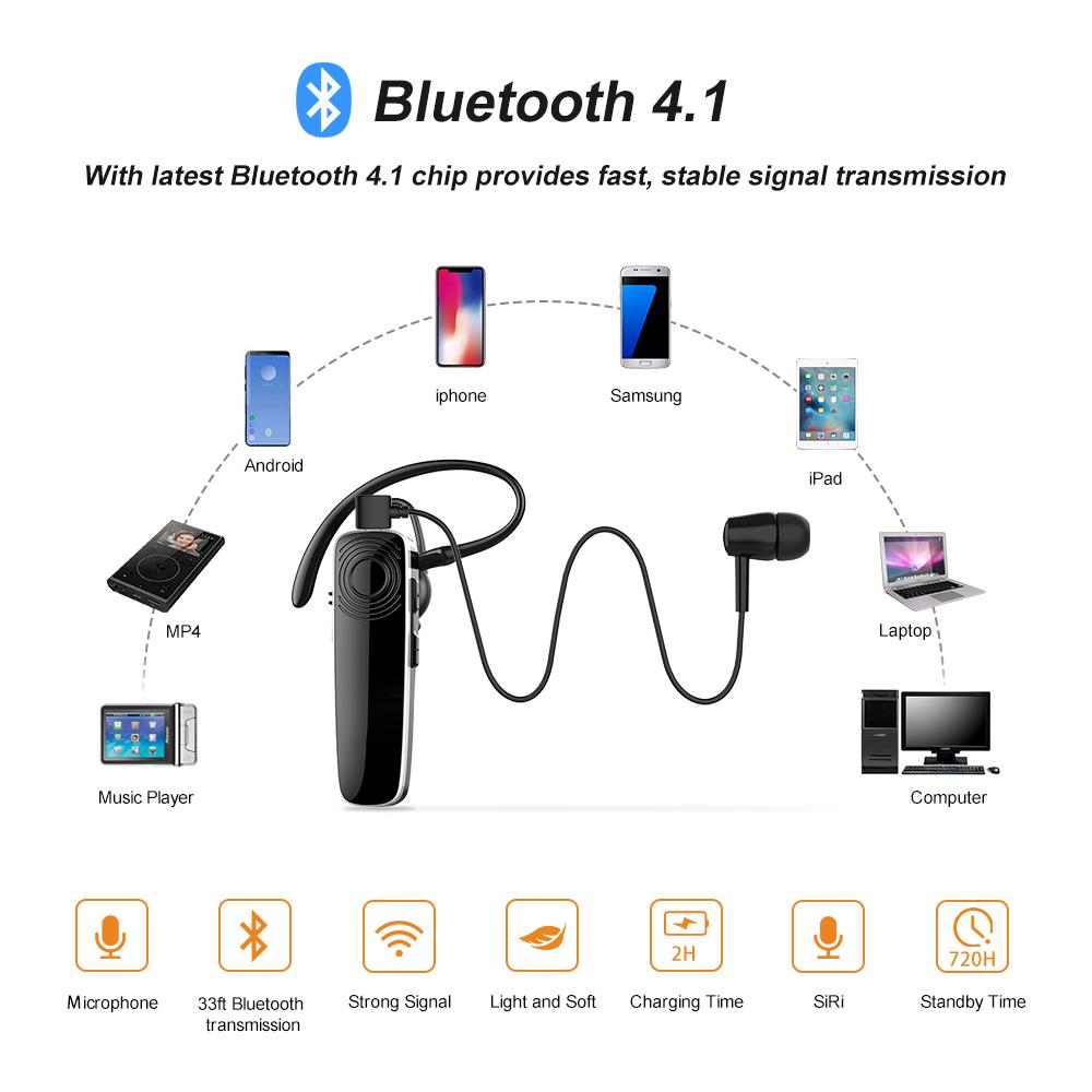 Mới Ong Tai Nghe Bluetooth Chụp Tai Không Dây Tay Tai Nghe Mini Tai Nghe Tai Nghe Tai Nghe Với CVC6.0 Mic Cho iPhone Xiaomi Android
