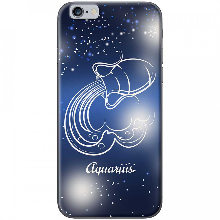 Ốp lưng  dành cho iPhone 6, iPhone 6s mẫu Cung hoàng đạo Aquarius (xanh)