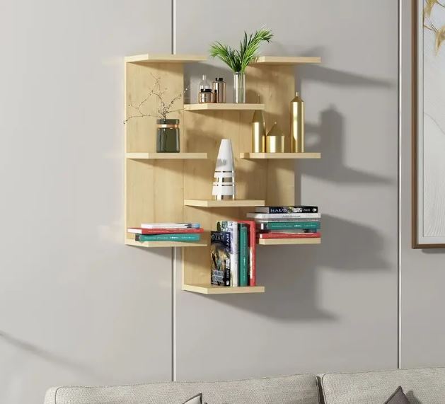 Kệ Gỗ Trang Trí Treo Tường 9 Tầng  Juno Sofa CTKT513 KT 59 x 75 x 21.7cm