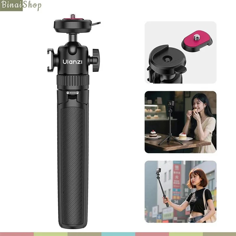 ULANZI MT-90 - Tripod Đa Năng Gọn Nhẹ Tích Hợp Ngàm CKA Quick Release Cho Máy Ảnh, GoPro, Insta360 Và Điện Thoại- hàng chính hãng