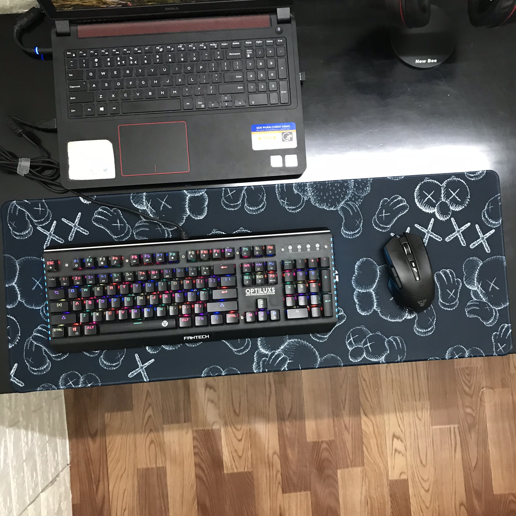 Miếng Lót Chuột, Bàn Di Chuột, mouse pad cỡ lớn Kaws - Brearbrick (80x30x0.3)