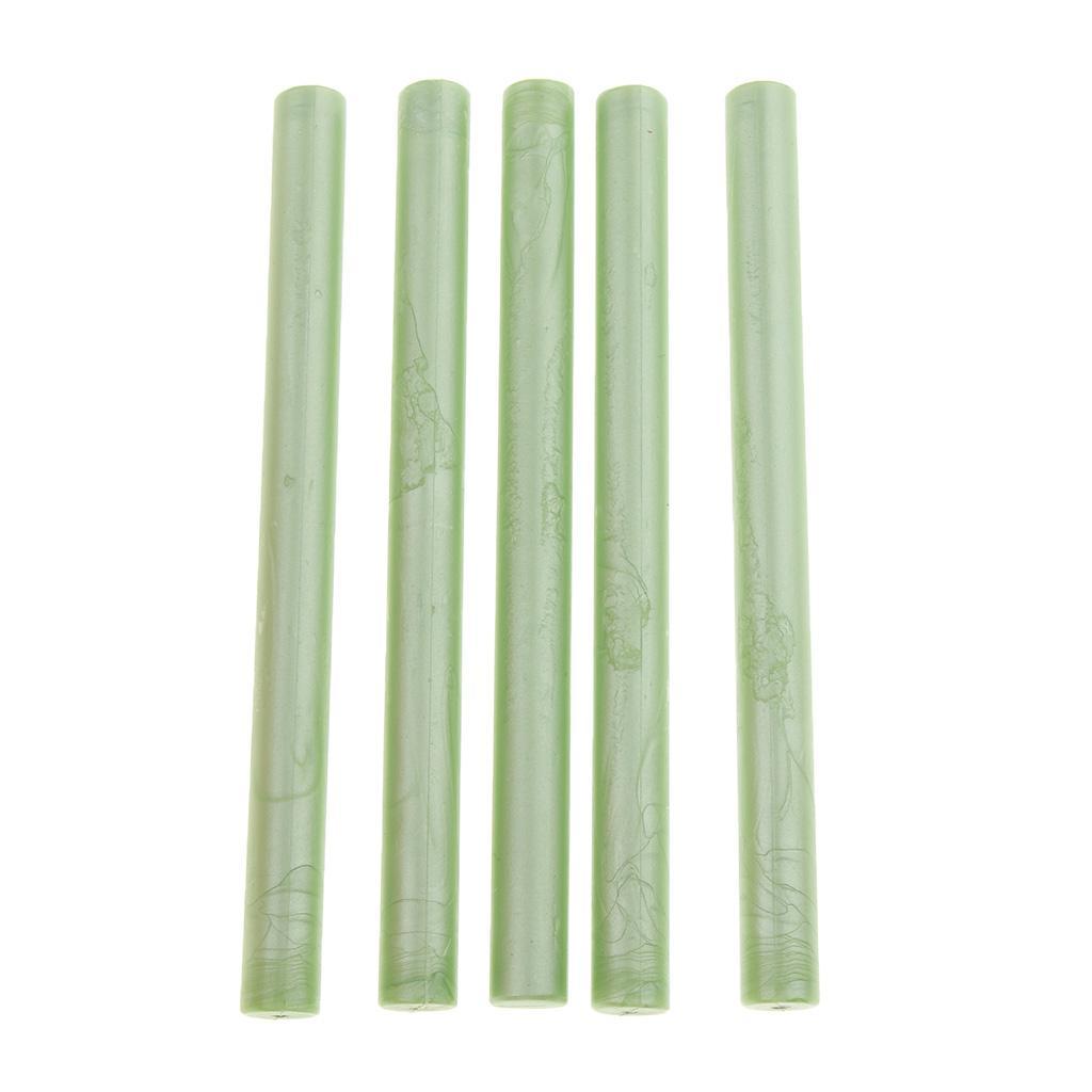 15xSealing Wax Sticks Flexible Glue Gun Sealing Wax for Wedding Green_1