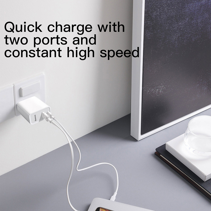 Củ sạc nhanh Baseus Speed PPS Quick charger C+U 30W CN màu đen CCFS-B01 - Hàng chính hãng