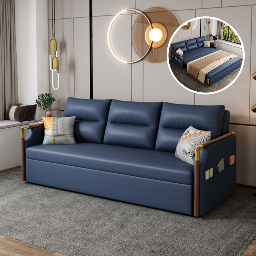 Ghế Sofa Bed Đa Năng Cao Cấp Có Túi Đựng Đồ Tiện Lợi, Sofa Giường Kéo Cho Phòng Khách Sang Trọng Và Tinh Tế HGK-43