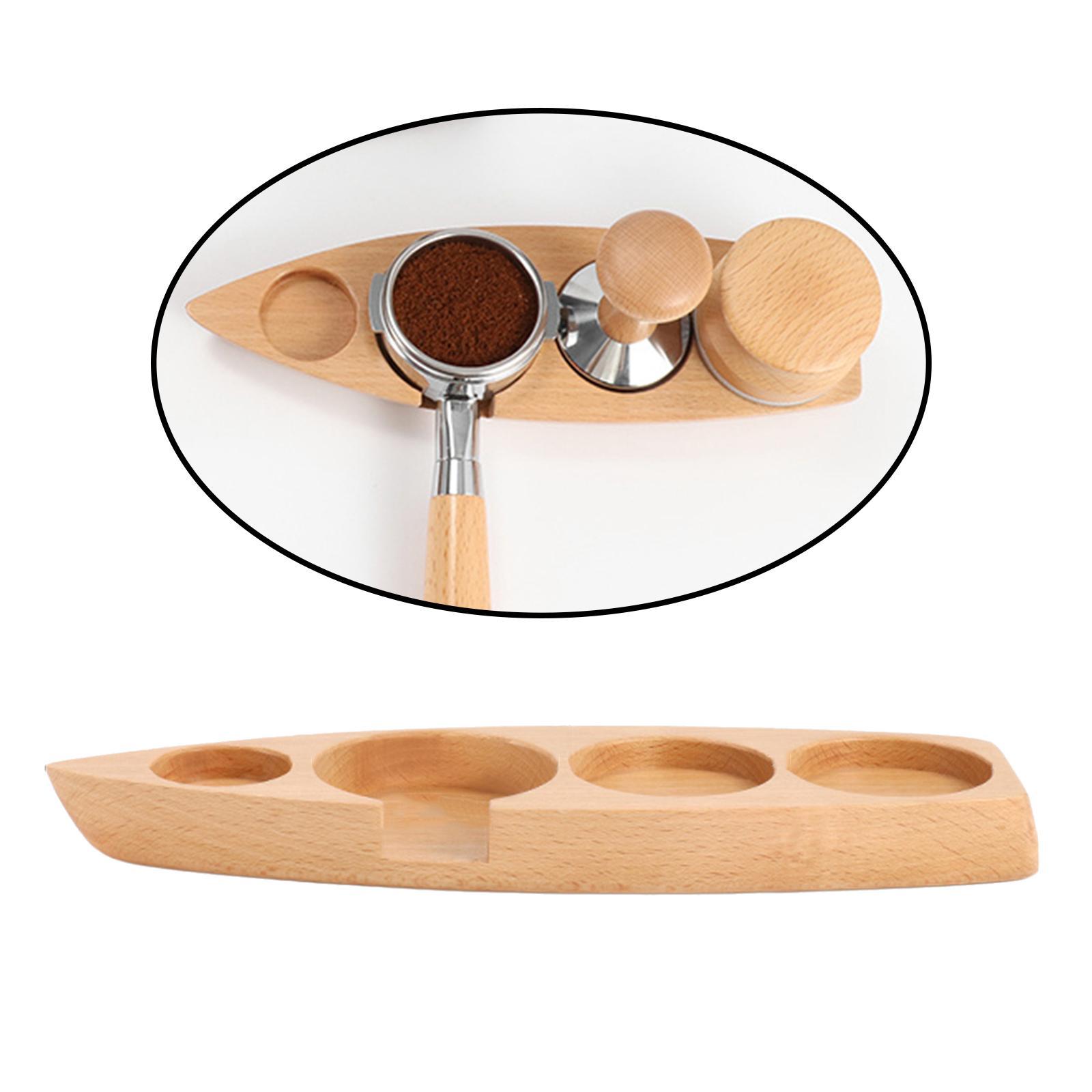 Wood Coffee Filter Tamper Holder, Solid Wooden Espresso Tamper Stand, Coffee Tamper Station Rack, Espresso Tamper Storage Holders, Anti-Slip