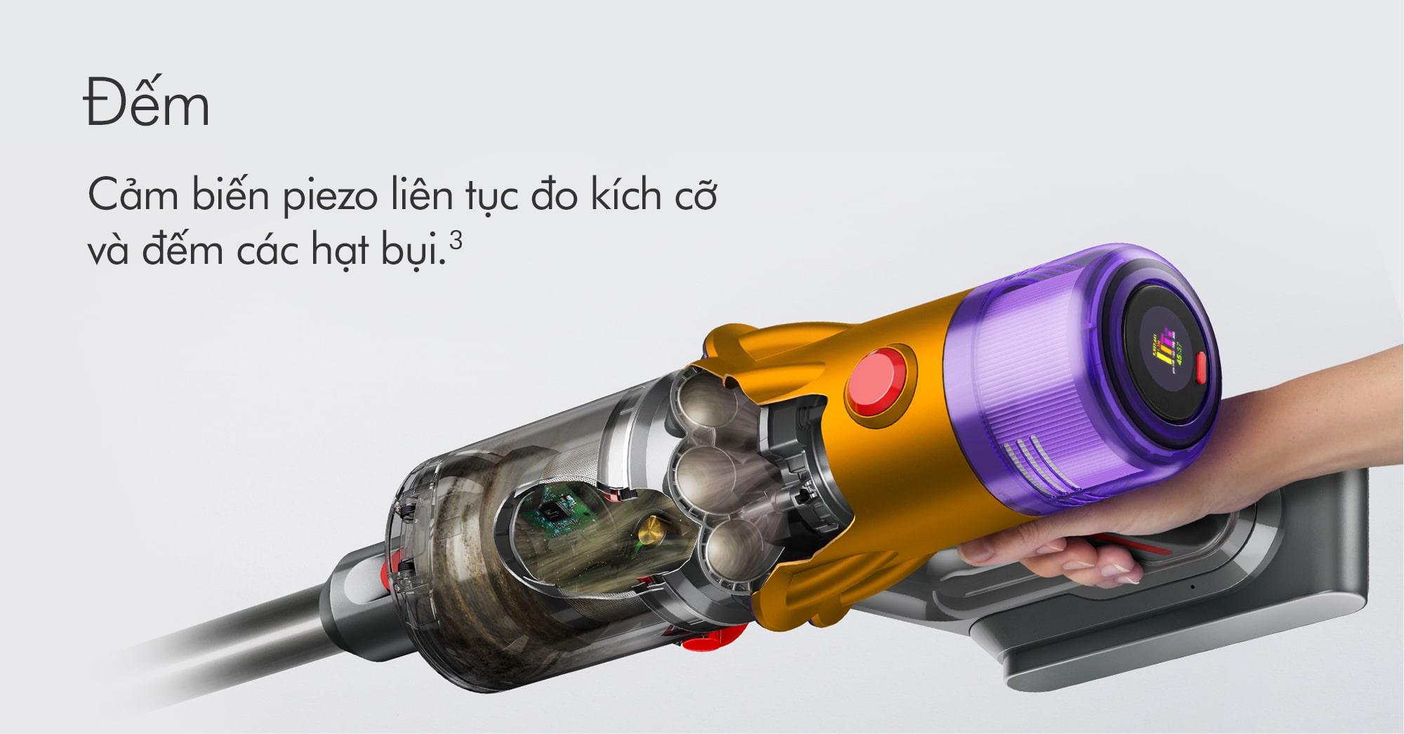 Máy Hút Bụi Cầm Tay Không Dây Dyson V12 Detect Slim, Total Clean Cordless Vacuum Cleaner, Bộ Lọc Hepa, Nhập Khẩu