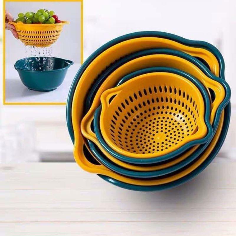 Sét bộ 6 món rổ kèm chậu hàng xuất nhật
