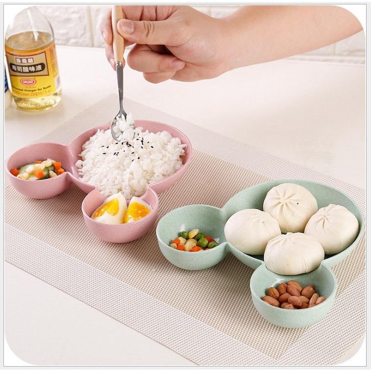 Đĩa Ăn Hình Chuột Hoạt Hình Dễ Thương Chia Ngăn Cho Trẻ Em