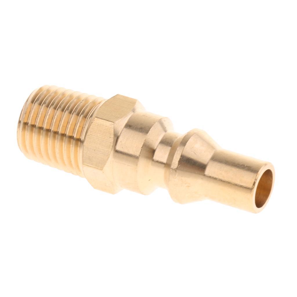 Brass 1/4'' Propane Gas Quick Connector Adapter Hose Quick Disconnect Fitting