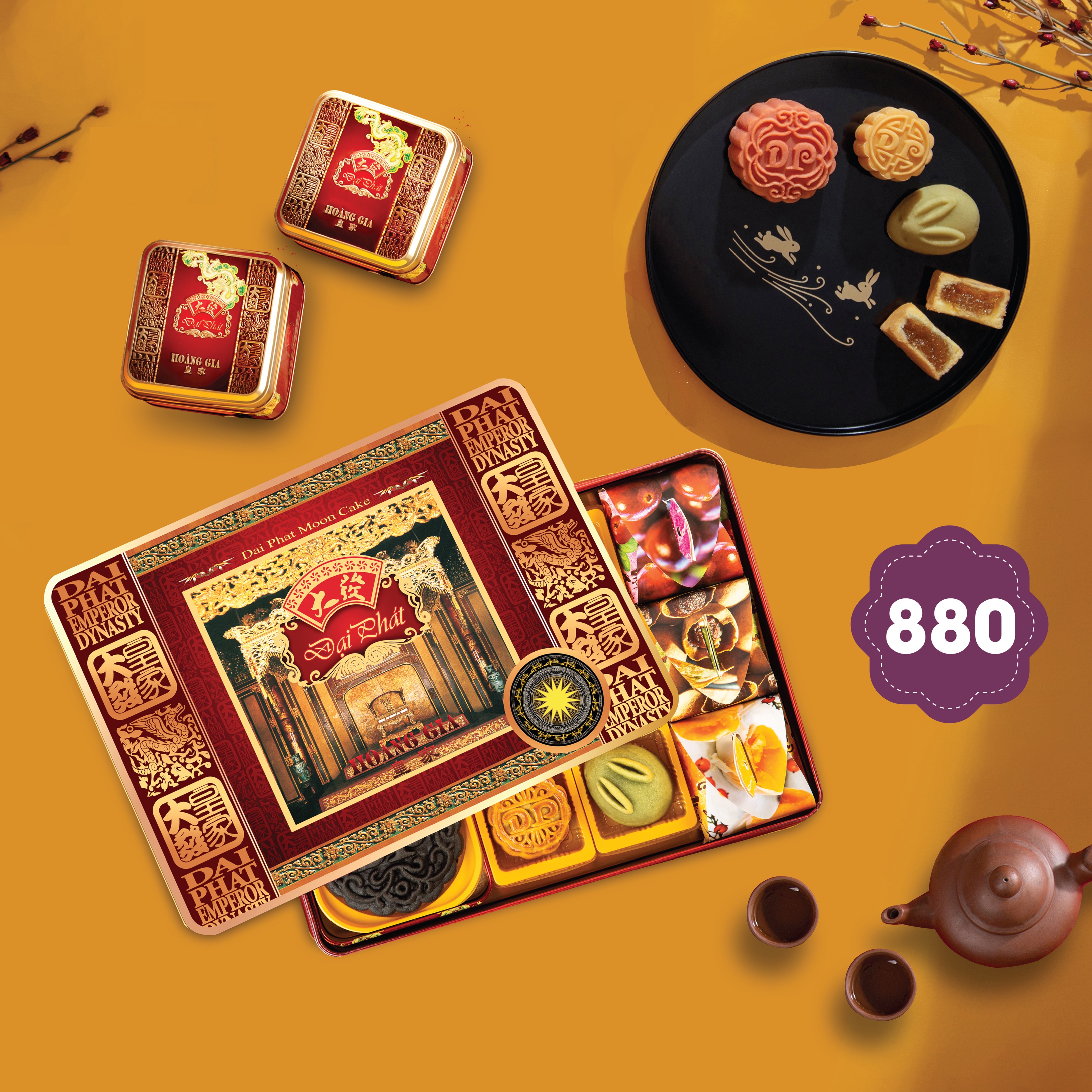 Hộp Bánh Trung Thu Đại Phát - Lễ Hộp Hoàng Gia 880
