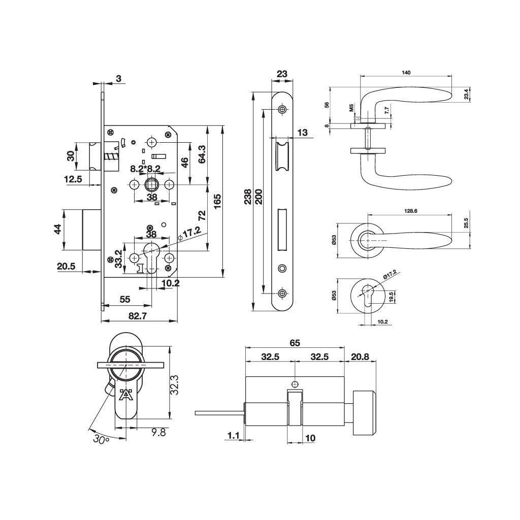 Bộ tay nắm nắp chụp tròn kiểu Oval Hafele DIY - 499.63.801