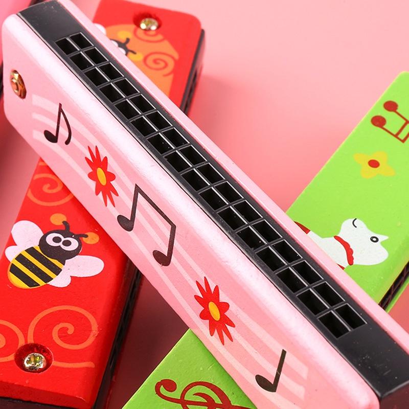 1 Chiếc Kèn Harmonica Bằng Gỗ 16 Lỗ Cho Bé