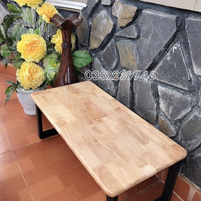 Bàn ngồi bệt gỗ cao su giá tại xưởng mặt bàn bo cạnh, bo gốc