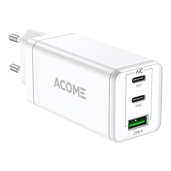 Cốc Sạc Nhanh 65W ACOME ACG03 – 2 Cổng Sạc PD Và 1 Cổng USB Công Nghệ Mới GaN Fast – HÀNG CHÍNH HÃNG