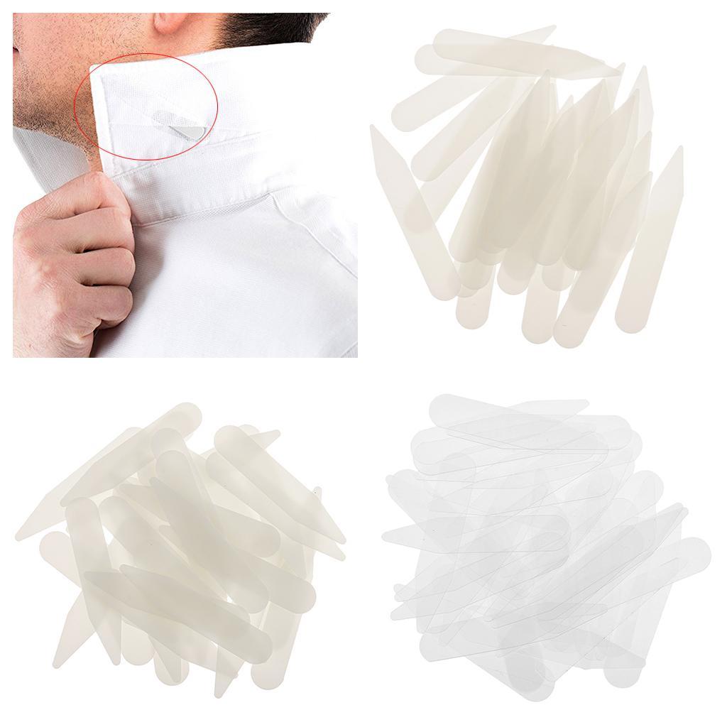 200 Pieces Plastic Beige Collar Stays Support Shirts Inserts for Men Women - Beige, 5x1cm