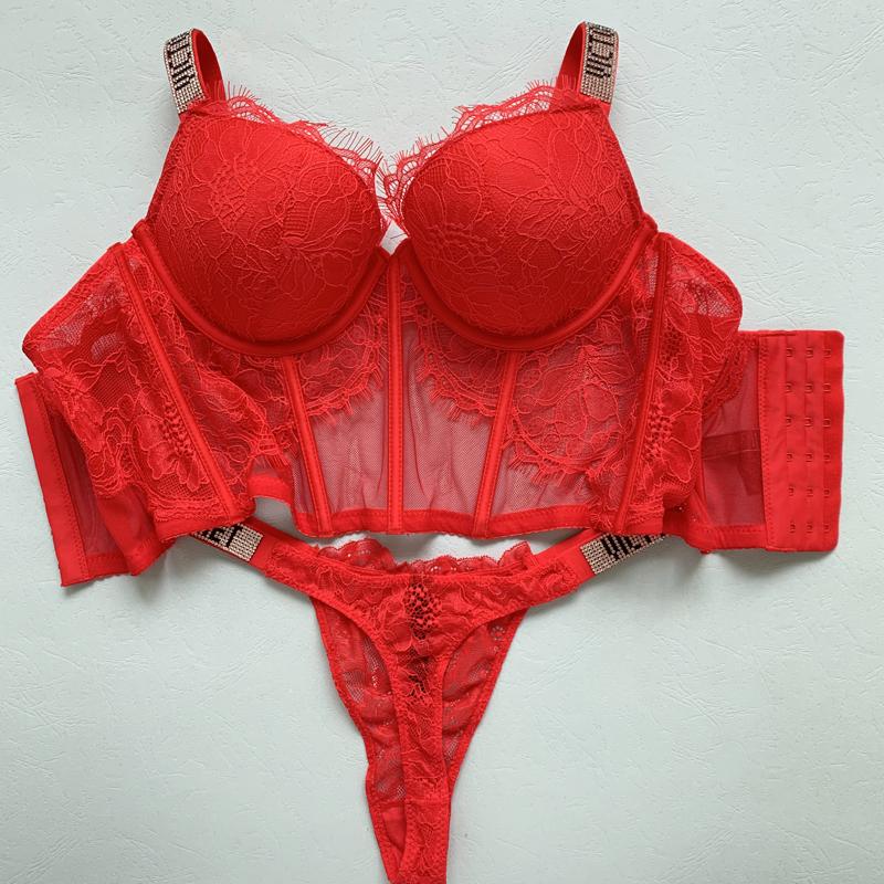 Áo Ngực Ren Chữ Cái Áo Ngực Đúc Đồ Lót Nữ Push Up Ren Gợi Cảm Nữ Bralette Hồng Áo Lót Dây Chéo Top