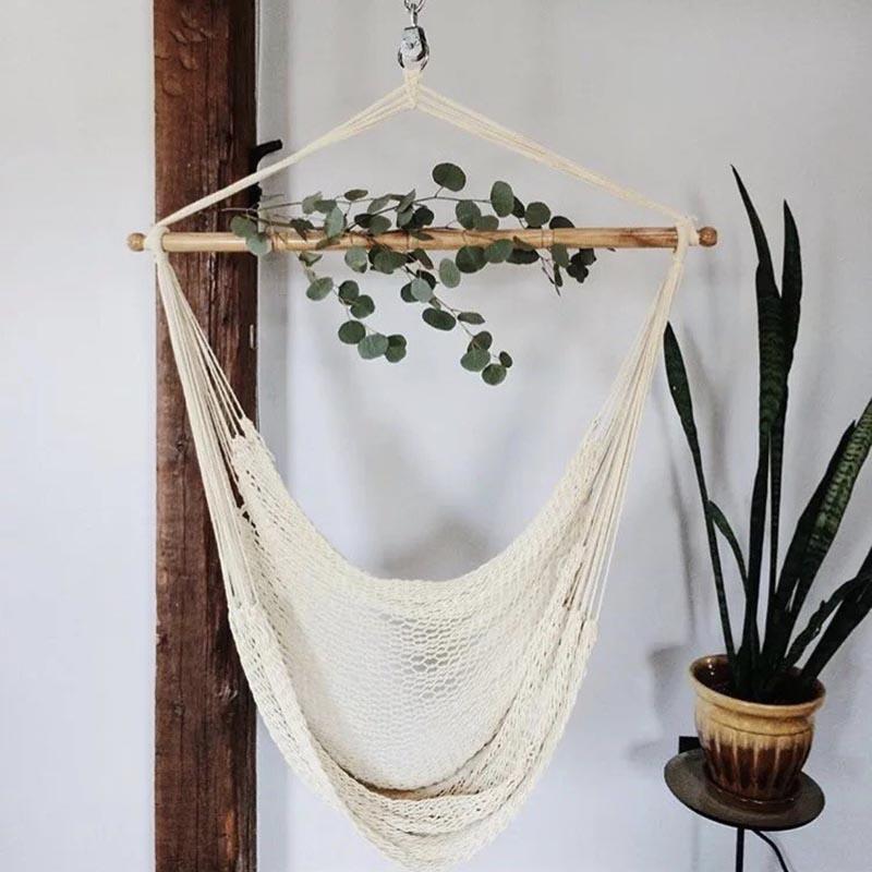 Pamping Võng Ghế Sân Vườn Ngoài Trời Nội Thất Phòng Ngủ Lưới Treo Ghế Cho Trẻ Em Người Lớn Xoay Ghế Lười Lưới Võng