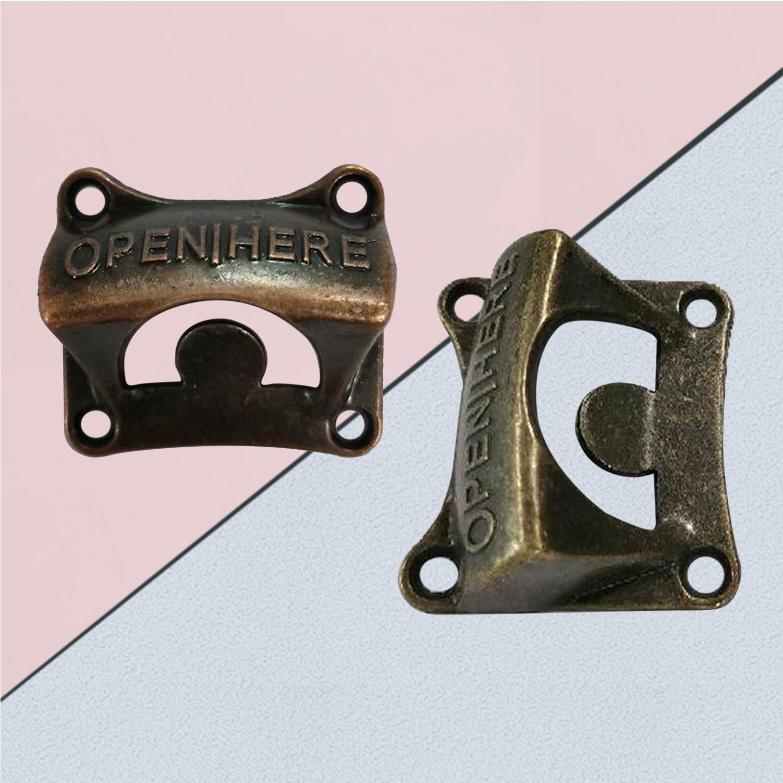 2pcs Vintage Style Wall Mount Bottle Opener Fast Soda Glass Opener