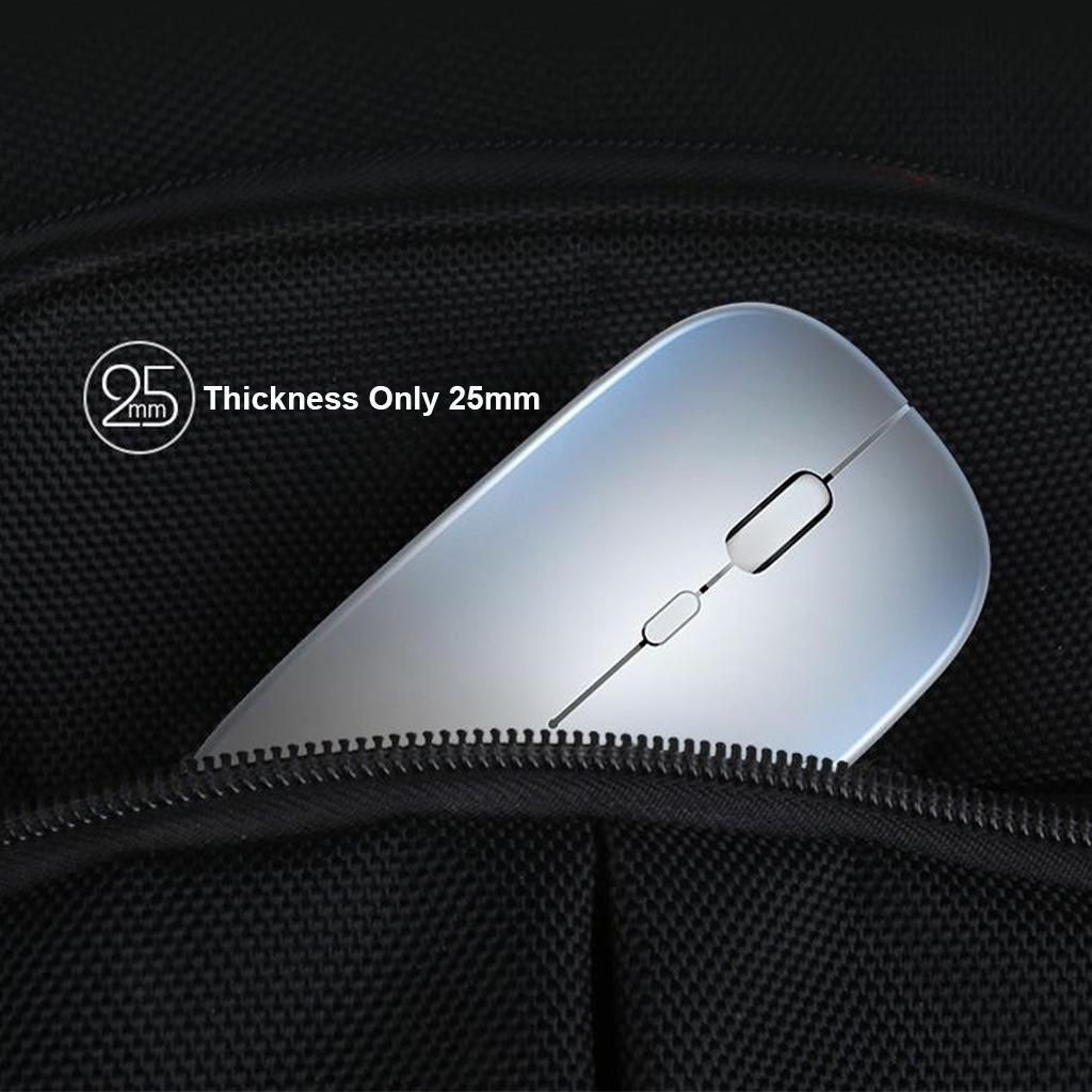 2Pcs Wireless Bluetooth Mouse Rechargeable LED Backlit Less Noise Portable