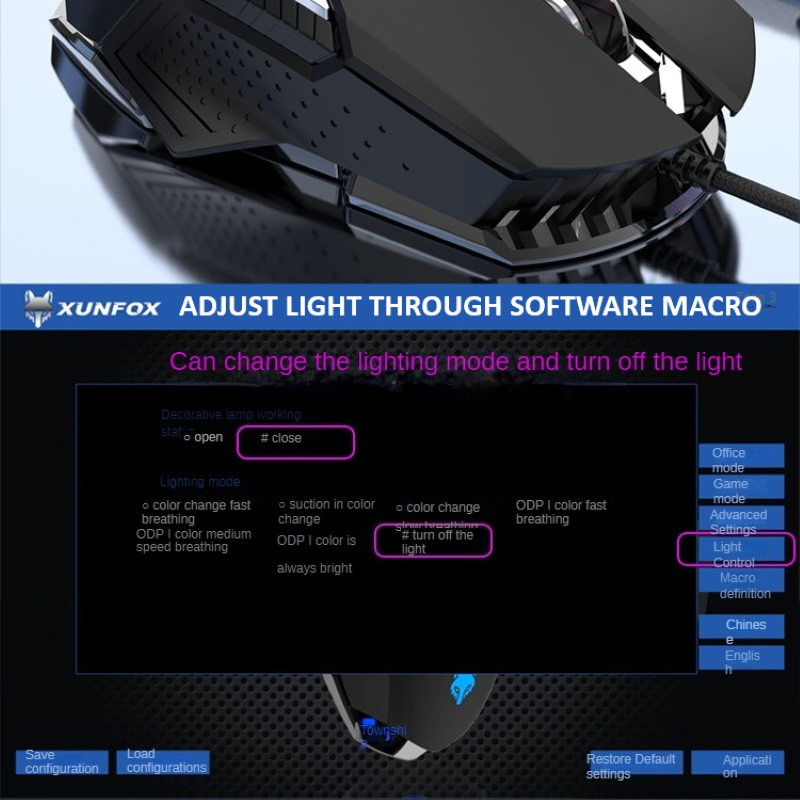 Chuột LED RGB 8000DPI Gaming Mouse HXSJ X200 - hàng nhập khẩu
