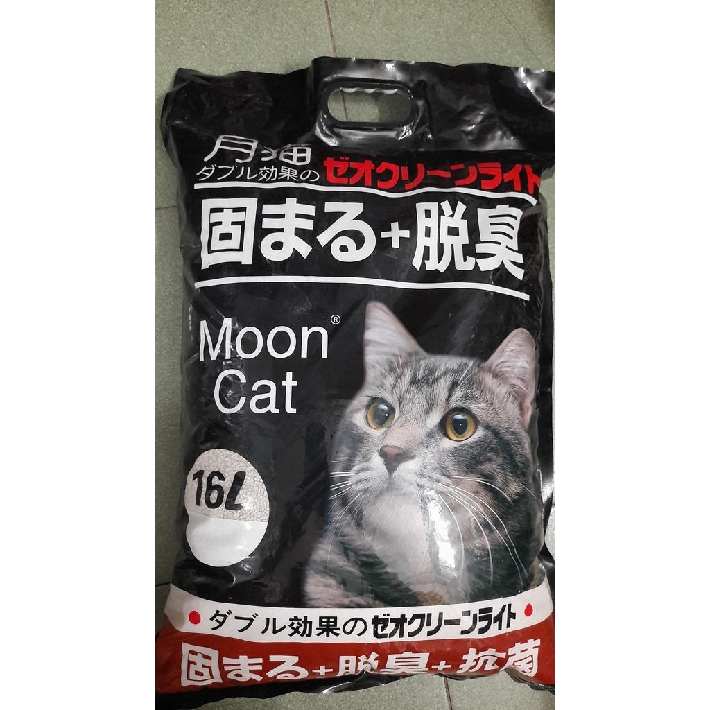 Cát mèo, Cát vệ sinh cho mèo Cát Nhật Đen Moon Cat 16L, 18L