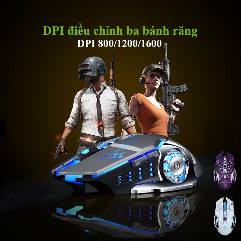 UPUPIN Chuột không dây gaming Led wireless 2.4GHz laptop Tự động đổi màu sắc chuột chơi game không dây - Hàng Chính Hãng