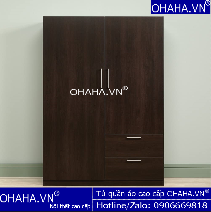 Tủ quần áo gỗ cao cấp 1013-OHAHA 2 cánh mở