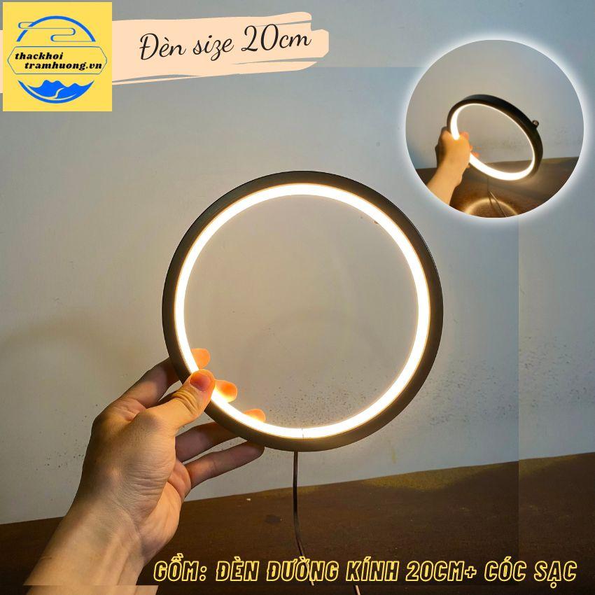 Vòng tròn đèn led trang trí tiểu cảnh, Vòng hào quang tôn dáng tượng, lũa, cây cảnh decor trang trí tượng gốm tiểu cảnh