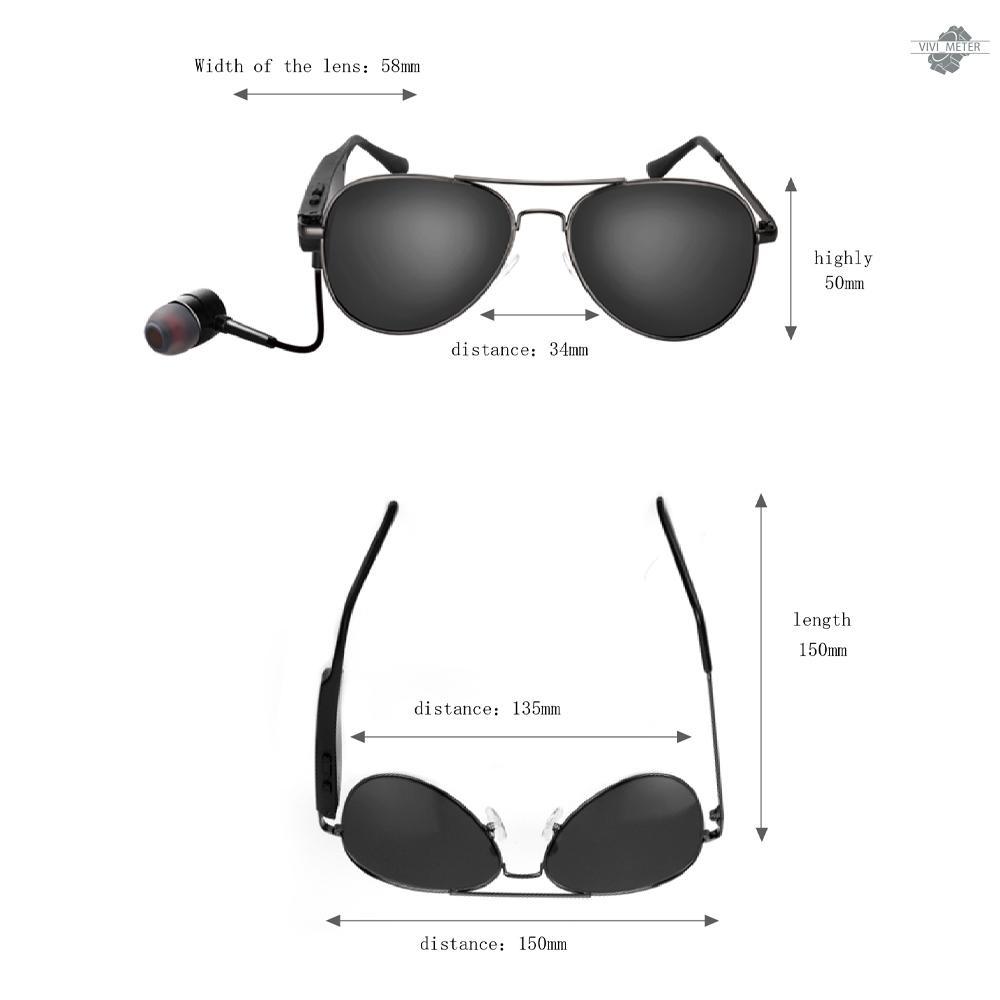 Kính Mát Tích Hợp Tai Nghe Bluetooth A8 Thông Minh