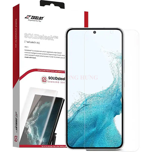 Dán màn hình cường lực Full viền Zeelot SOLIDsleek 2.5D Full Glue dành cho Samsung Galaxy S22/S22 Plus/S23/S23 Plus - Hàng chính hãng