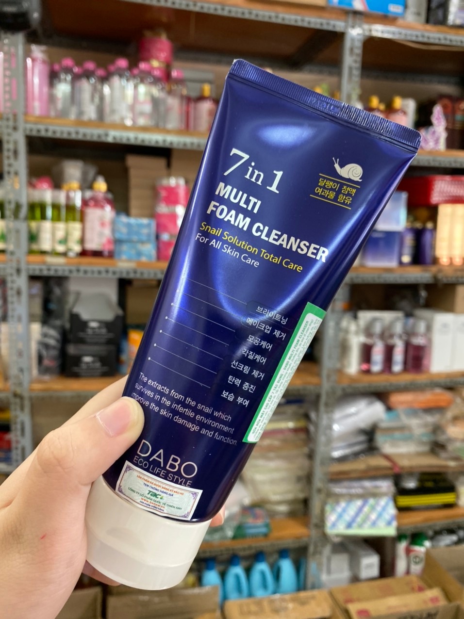 Sữa rửa mặt cao cấp 7in 1 dưỡng trắng DABO Multi Foam Cleanser 180ml